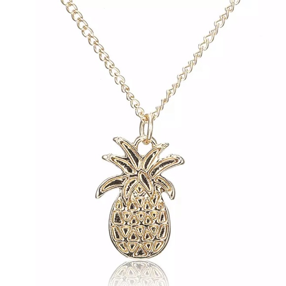 ✨3 for $32✨ pineapple golden charm necklace summer - Picture 2 of 3
